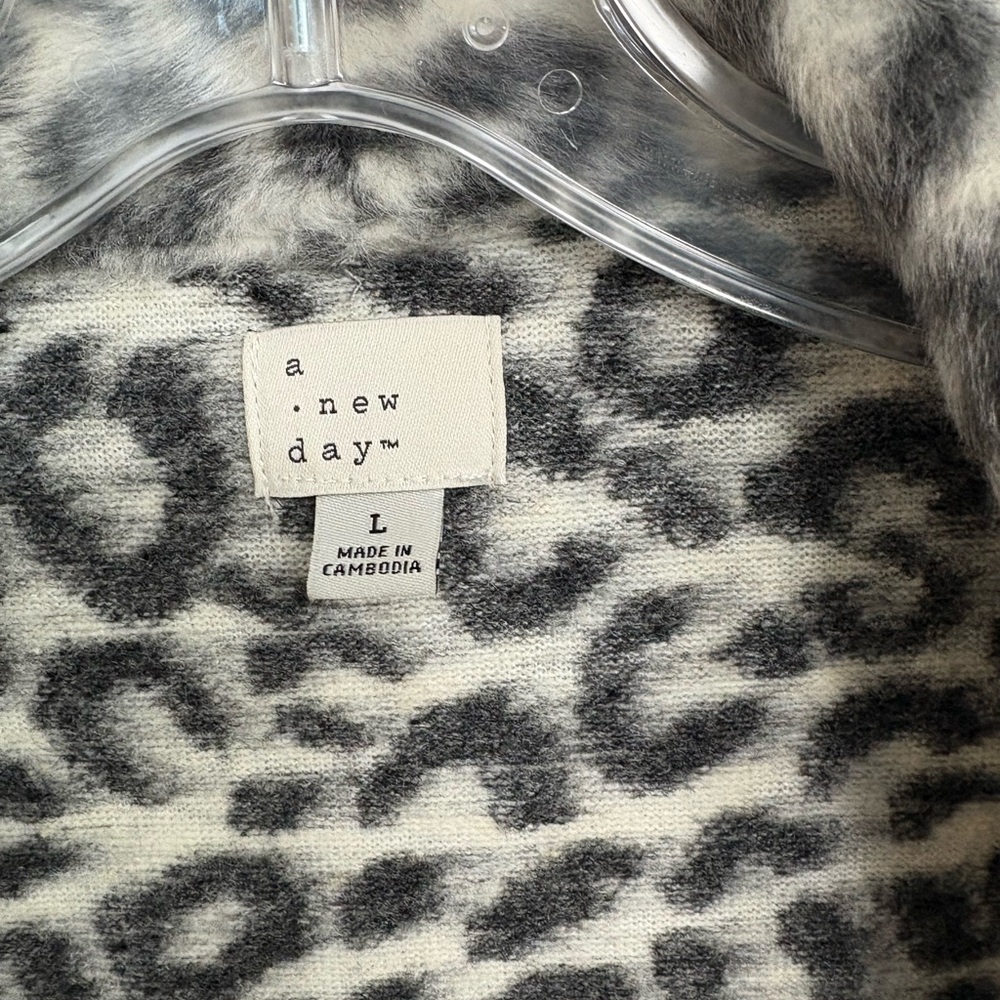 a new day Gray Leopard Print Jacket - Picture 3 of 6